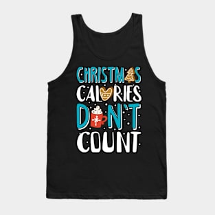 Ugly Christmas Sweatshirt. Christmas Calories Don't Count. Tank Top